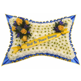 Blue and Yellow Pillow Blue and Yellow Pillow
