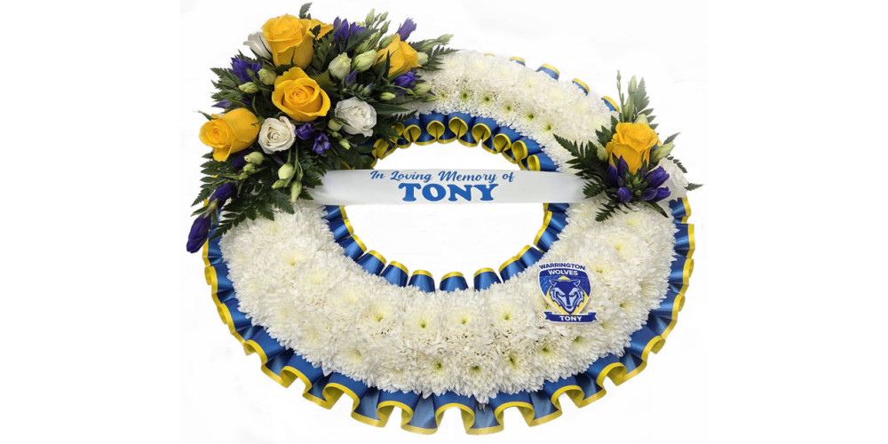 Warrington Wolves Rugby Wreath