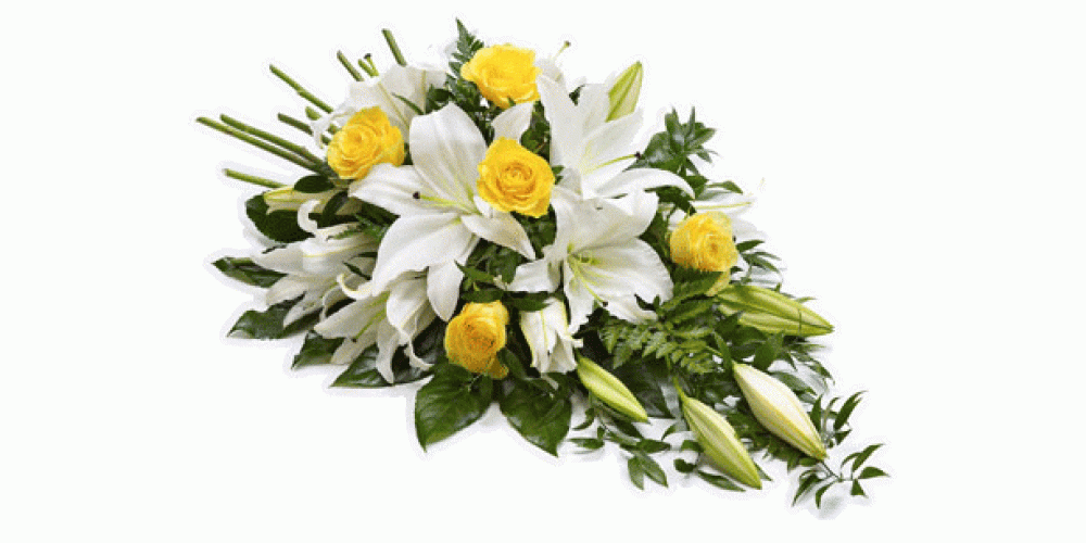 Rose and Lily Spray - Yellow and White